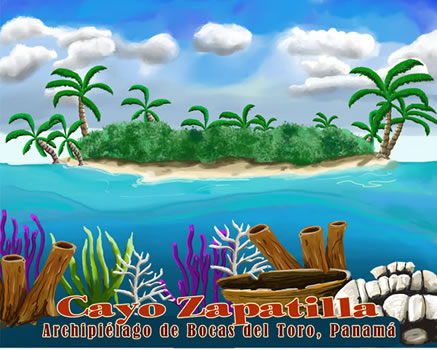 Boca Tours Cayo Zapatilla Muds - Bocas Del Toro, Panama -Island Art Bocas Tshirt